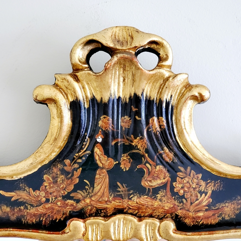 *SOLD* Vintage Chinoiserie Handcarved Gesso Mirror